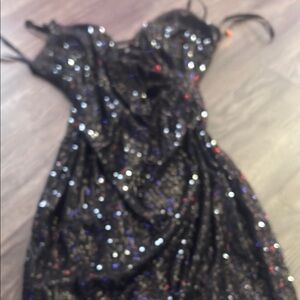 Black Sequin Dress